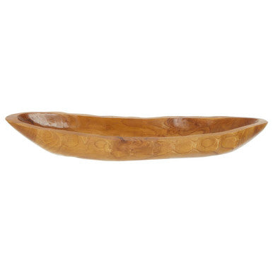 Large Teak Wood Boat Dish