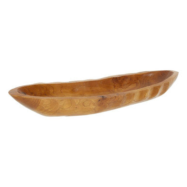 Large Teak Wood Boat Dish