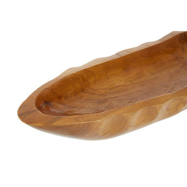 Large Teak Wood Boat Dish