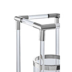 Large Candle Holder in Silver Finish and Acrylic