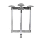 Silver Stainless Steel 5 Sconce Candelabra