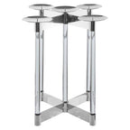 Silver Stainless Steel 5 Sconce Candelabra