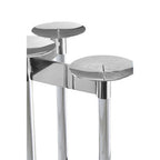 Silver Stainless Steel 5 Sconce Candelabra