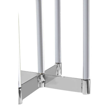 Silver Stainless Steel 5 Sconce Candelabra