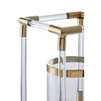 Small Candle Holder in Gold Finish and Acrylic
