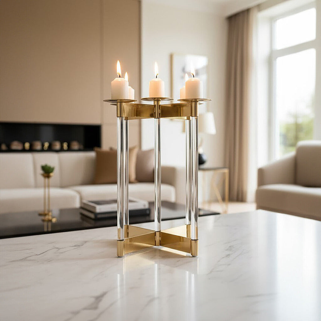 Gold Finish Candelabra