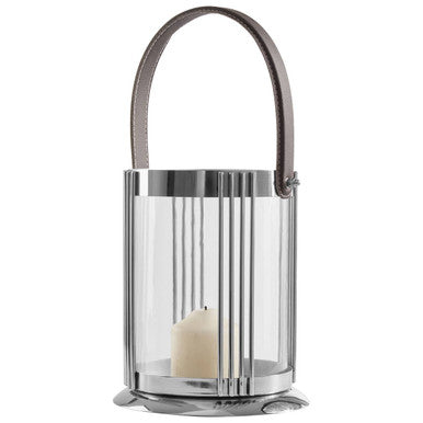 Small Silver Finish Steel Lantern