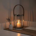Small Silver Finish Steel Lantern
