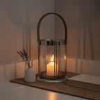Small Silver Finish Steel Lantern