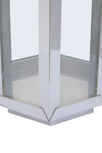 Medium Silver Hexagonal Lantern with Hair on Leather Handle