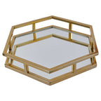 Gold Finish Hexagonal Tray
