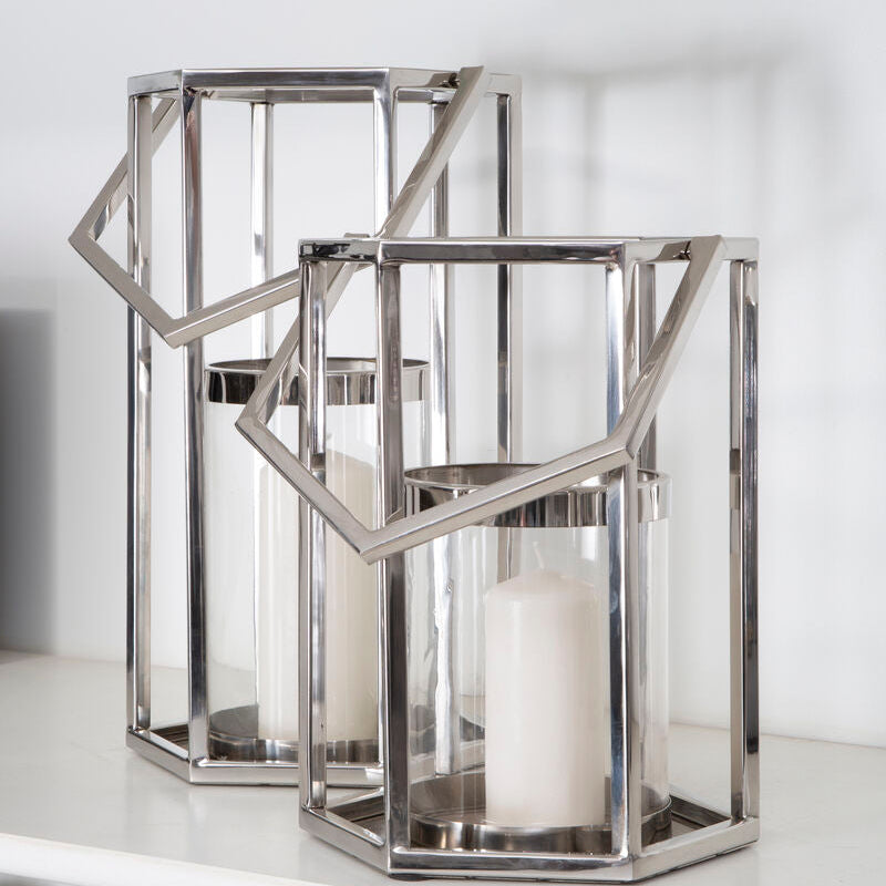 Small Silver Hexagonal Lantern