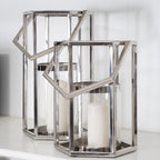 Large Silver Hexagonal Lantern