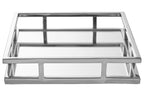 Square Mirrored Silver Tray