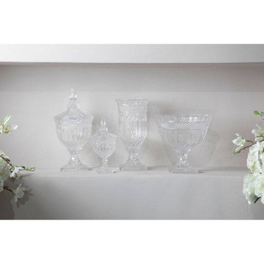 Footed Glass Fruit Bowl