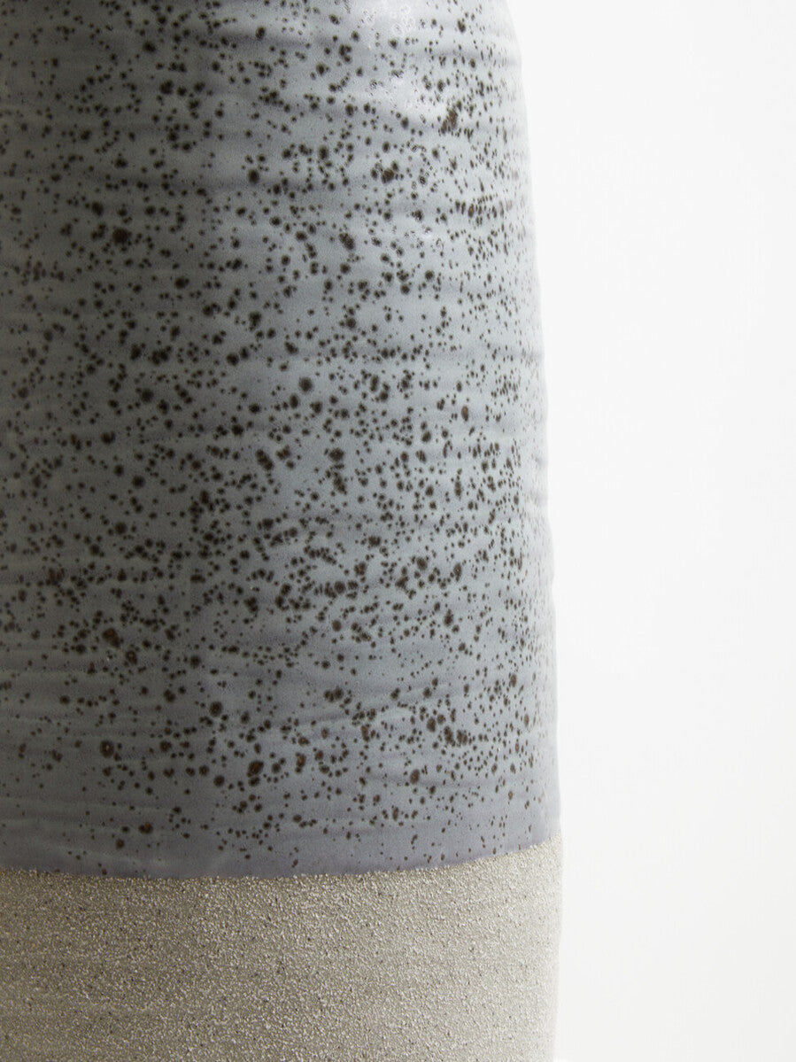 Grey Speckled Bottled Vase