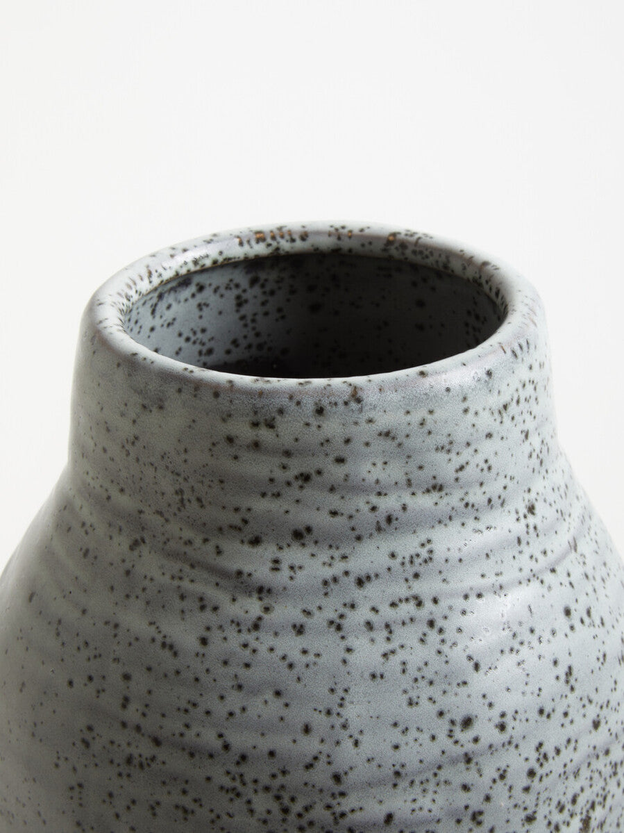 Grey Speckled Bottled Vase