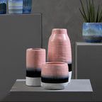 Dip Dye Effect Cylindrical Vase