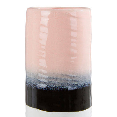 Dip Dye Effect Cylindrical Vase