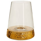 Large Hurricane Gold Candle Holder