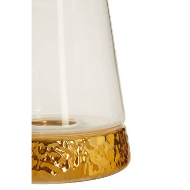 Large Hurricane Gold Candle Holder