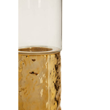 Small Pillar Gold Candle Holder