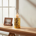 Small Pillar Gold Candle Holder