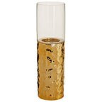 Medium Pillar Gold Candle Holder