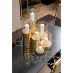 Medium Pillar Gold Candle Holder