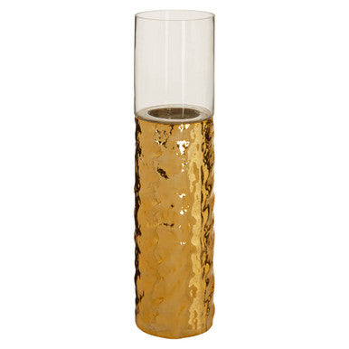 Large Pillar Gold Candle Holder