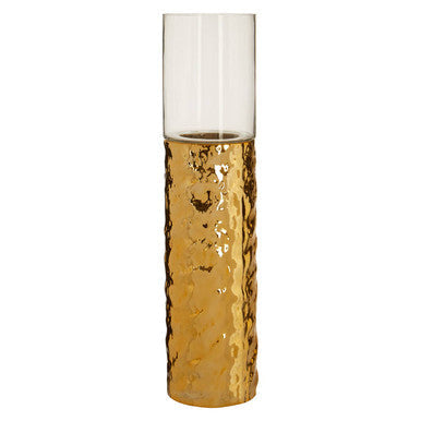 Large Pillar Gold Candle Holder