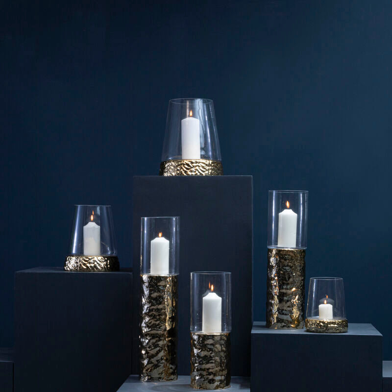Large Pillar Gold Candle Holder