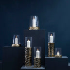 Small Pillar Gold Candle Holder