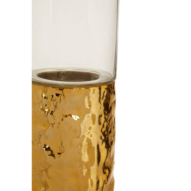 Large Pillar Gold Candle Holder