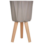 Small Grey Faceted Planter