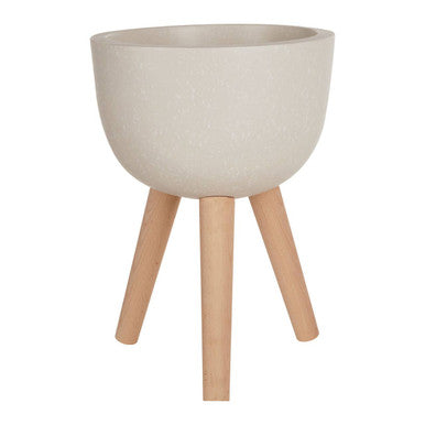 Small White Finish Rounded Planter