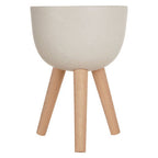 Small White Finish Rounded Planter
