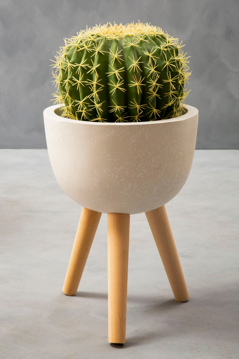 Small White Finish Rounded Planter