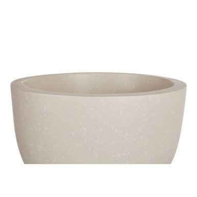 Small White Finish Rounded Planter