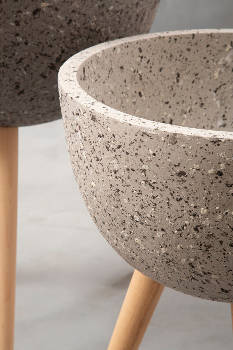 Medium Grey Speckled Planter