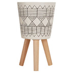 White and Black Small Planter