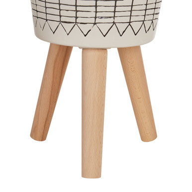 White and Black Small Planter