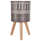 Large Black and White Finish Planter