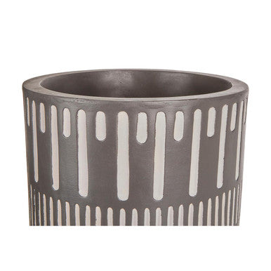 Large Black and White Finish Planter