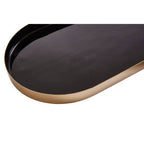 Set of Two Black and Cream Trays