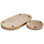Set of Two Navy and Gold Trays