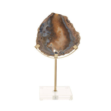 Black and Gold Agate Sculpture