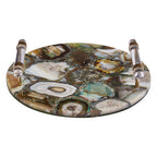 Green and Gold Agate Tray