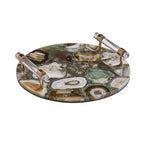 Green and Gold Agate Tray