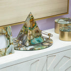 Green and Gold Agate Tray